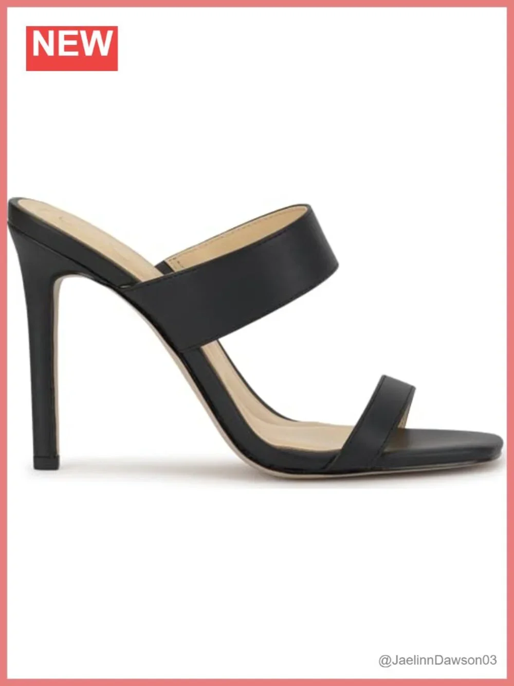 Faux Leather Stiletto Heel Sandals Ankle Strap Open Toe 3.9